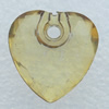 Transparent Acrylic Pendant, Heart 18x17mm Hole:4mm, Sold by Bag
