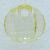 Transparent Acrylic Pendant, Edge Oval 22x19mm Hole:4mm, Sold by Bag