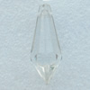 Transparent Acrylic Pendant, 14x37mm Hole:3mm, Sold by Bag