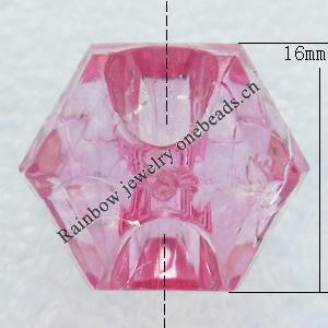 Transparent Acrylic Pendant, Edge Round 16x16mm Hole:3.5mm, Sold by Bag