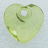 Transparent Acrylic Pendant, Heart 22x22mm Hole:3mm, Sold by Bag