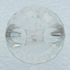 Transparent Acrylic Pendant, Faceted Round 20x20mm Hole:4mm, Sold by Bag