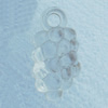 Transparent Acrylic Pendant, Grape 12x21mm Hole:2mm, Sold by Bag