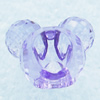 Transparent Acrylic Pendant, Animal Head 16x15mm Hole:3.5mm, Sold by Bag