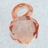 Transparent Acrylic Pendant, Faceted Oval 8x14mm Hole:3mm, Sold by Bag