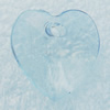 Transparent Acrylic Pendant, Faceted Heart 14x13mm Hole:2mm, Sold by Bag