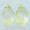 Transparent Acrylic Pendant, Faceted Teardrop 6x13mm Hole:1mm, Sold by Bag
