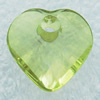 Transparent Acrylic Pendant, Faceted Heart 12x12mm Hole:2mm, Sold by Bag