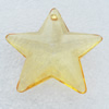 Transparent Acrylic Pendant, Faceted Star 30x30mm Hole:2mm, Sold by Bag