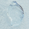 Transparent Acrylic Pendant, Leaf 8x14mm, Sold by Bag