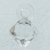 Transparent Acrylic Pendant, Faceted Bicone 11x17mm Hole:3mm, Sold by Bag
