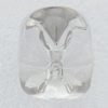 Transparent Acrylic Pendant, Rectangular Solid 19x17mm Hole:3mm, Sold by Bag