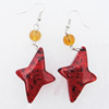 Imitate Amber Earring, 39x27x9mm Length 70mm, Sold by Bag