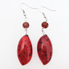 Imitate Amber Earring, 34x17x10mm Length 72mm, Sold by Bag