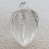 Transparent Acrylic Pendant, 16x26mm Hole:3mm, Sold by Bag