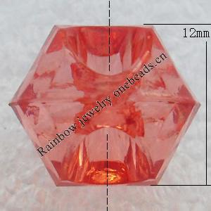Transparent Acrylic Pendant, Edge Round 12x12mm Hole:3mm, Sold by Bag