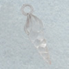 Transparent Acrylic Pendant, Whelk 7x25mm Hole:33mm, Sold by Bag