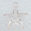 Transparent Acrylic Pendant, Star 20x25mm Hole:3mm, Sold by Bag