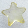 Transparent Acrylic Pendant, Star 26x26mm Hole:1mm, Sold by Bag