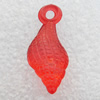 Transparent Acrylic Pendant, Whelk 11x26mm Hole:2mm, Sold by Bag