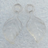 Transparent Acrylic Pendant, Leaf 11x24mm Hole:2mm, Sold by Bag