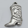 Jewelry findings, CCB plastic Pendant, Boot 19x33mm, Hole:3mm sold By Bag
