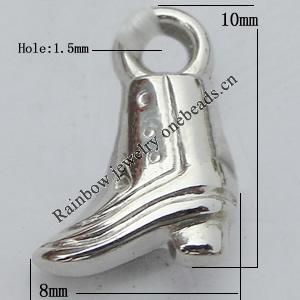 Jewelry findings, CCB plastic Pendant, Boot 8x10mm, Hole:1.5mm sold By Bag