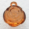 Transparent Acrylic Pendant, Flower 18x21mm Hole:2.5mm, Sold by Bag