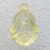 Transparent Acrylic Pendant, Flower 12x23mm Hole:3mm, Sold by Bag
