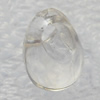 Transparent Acrylic Pendant, Teardrop 5x6mm Hole:1mm, Sold by Bag