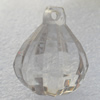 Transparent Acrylic Pendant, Ballute 26x33mm Hole:3mm, Sold by Bag