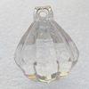 Transparent Acrylic Pendant, Bullute 21x26mm Hole:2mm, Sold by Bag