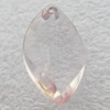 Transparent Acrylic Pendant, Faceted Flat Horse Eye 13x22mm Hole:1mm, Sold by Bag