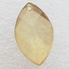 Transparent Acrylic Pendant, Faceted Flat Horse Eye 16x17mm Hole:2mm, Sold by Bag