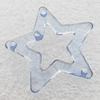 Transparent Acrylic Pendant, Hollow Star 28mm Hole:1mm, Sold by Bag
