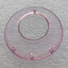 Transparent Acrylic Pendant, Donut O:28mm I:14mm, Sold by Bag