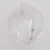 Transparent Acrylic Pendant, Faceted oval 31x25mm Hole:2mm, Sold by Bag
