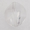 Transparent Acrylic Pendant, Faceted oval 31x25mm Hole:2mm, Sold by Bag