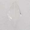 Transparent Acrylic Pendant, Twist Faceted Diamond 14x27mm Hole:1mm, Sold by Bag
