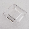 Transparent Acrylic Pendant, Hollow Diamond 40mm Hole:1mm, Sold by Bag