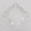 Transparent Acrylic Pendant, Diamond 22m Hole:1mm, Sold by Bag