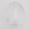 Transparent Acrylic Pendant, Flat Oval 37x26mm Hole:2mm, Sold by Bag