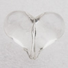 Transparent Acrylic Pendant, Heart 29x23mm Hole:2mm, Sold by Bag
