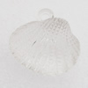 Transparent Acrylic Pendant, Shell  30x29mm Hole:3mm, Sold by Bag