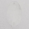 Transparent Acrylic Pendant, Faceted Flat Oval 34x18mm Hole:2mm, Sold by Bag