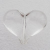 Transparent Acrylic Pendant, Heart 23x18mm Hole:1mm, Sold by Bag