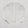 Transparent Acrylic Pendant, Faceted Flat Round 10x6mm Hole:1mm, Sold by Bag