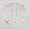 Transparent Acrylic Pendant, Faceted Flat Round 10x6mm Hole:1mm, Sold by Bag