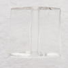Transparent Acrylic Pendant, Faceted Square 10x4mm Hole:1mm, Sold by Bag