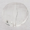 Transparent Acrylic Pendant, Faceted Flat Round 15x7mm Hole:1mm, Sold by Bag